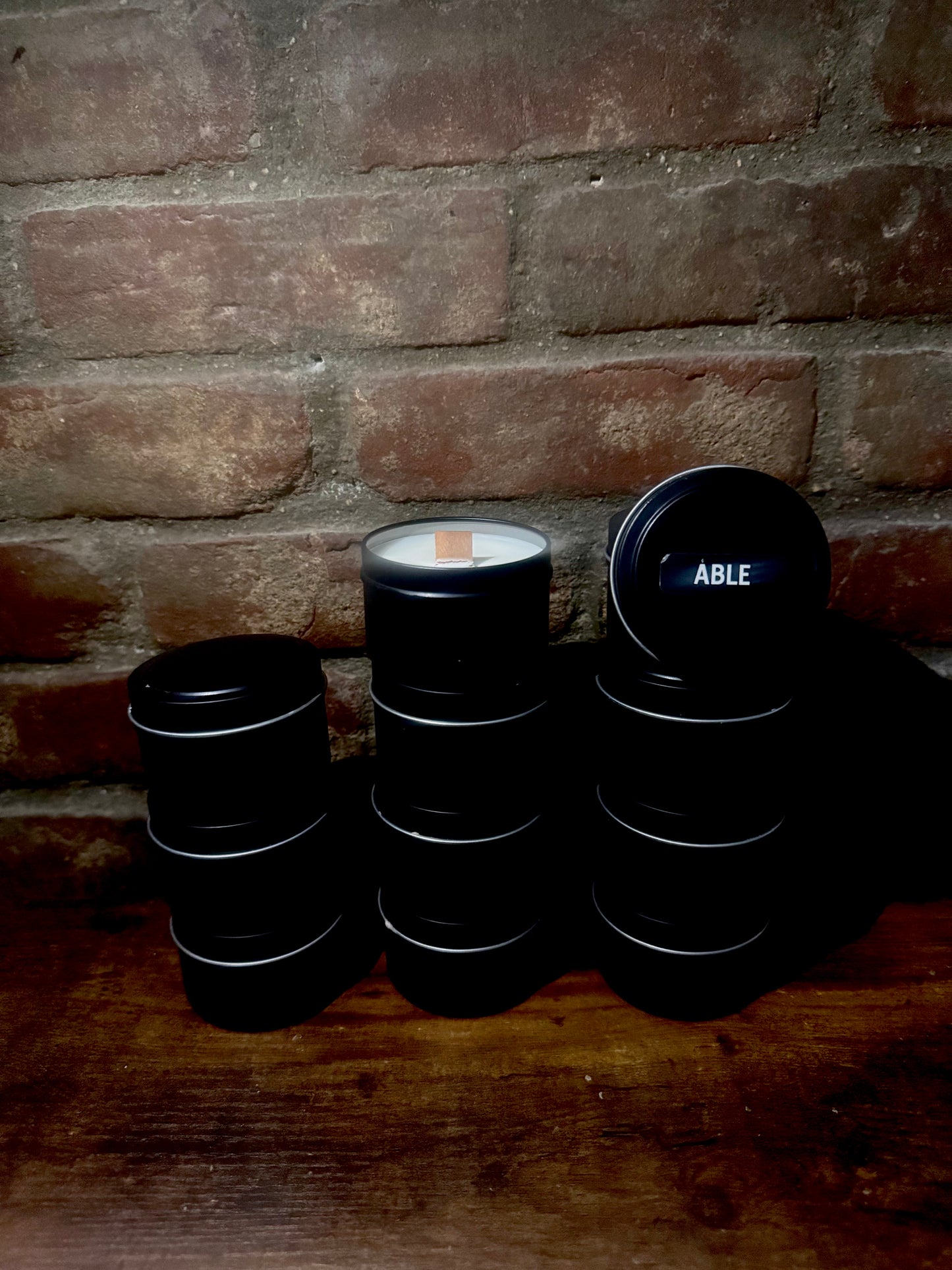 Two Winter Forest Candles